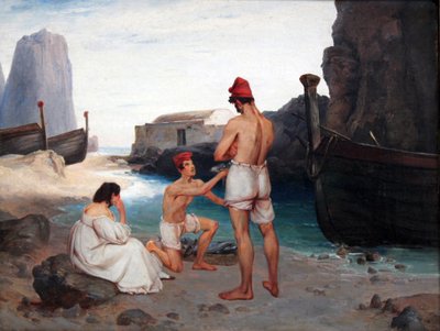 Vissers op Capri door Carl Blechen